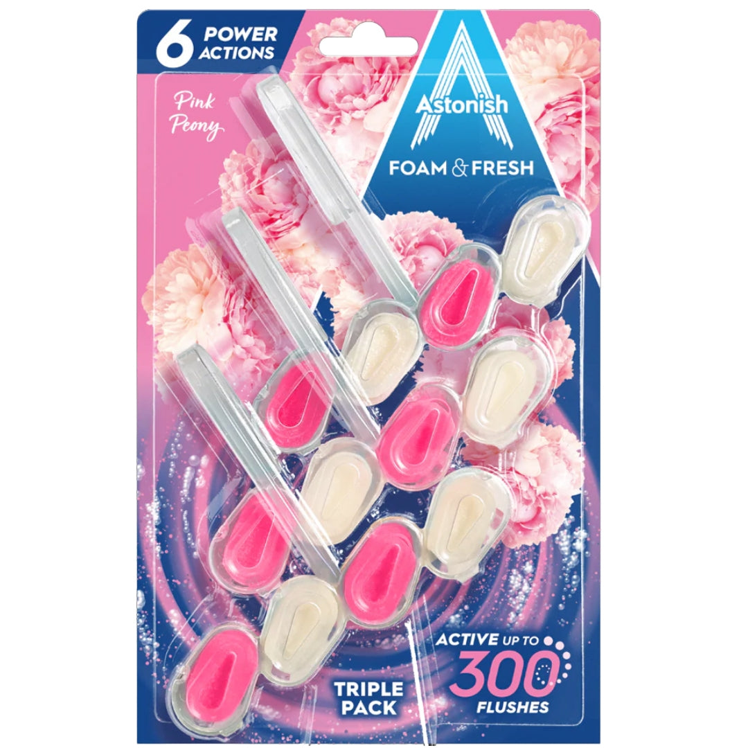 ASTONISH FOAM N FRESH PINK PEONY TRIPLE 3X48G